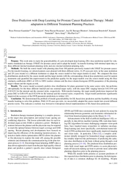 Dose Prediction with Deep Learning for Prostate Cancer Radiation
  Therapy: Model Adaptation to Different Treatment Planning Practices