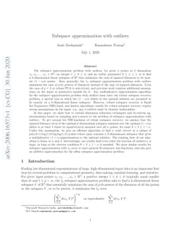 Subspace approximation with outliers