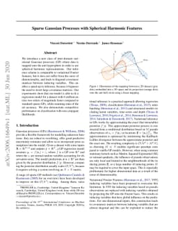 Sparse Gaussian Processes with Spherical Harmonic Features