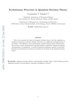Evolutionary Processes in Quantum Decision Theory