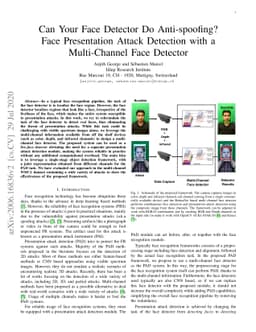 Can Your Face Detector Do Anti-spoofing? Face Presentation Attack
  Detection with a Multi-Channel Face Detector