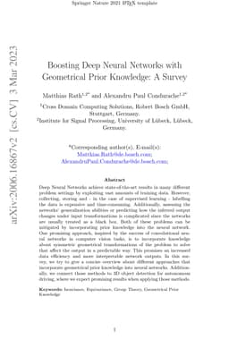Boosting Deep Neural Networks with Geometrical Prior Knowledge: A Survey