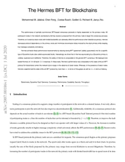 The Hermes BFT for Blockchains