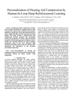 Personalization of Hearing Aid Compression by Human-In-Loop Deep
  Reinforcement Learning