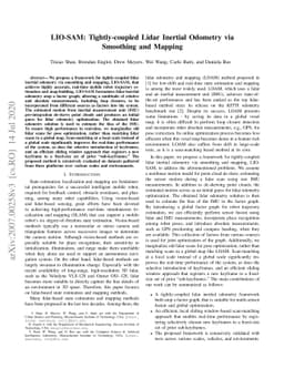 LIO-SAM: Tightly-coupled Lidar Inertial Odometry via Smoothing and
  Mapping