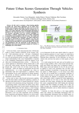 Future Urban Scenes Generation Through Vehicles Synthesis