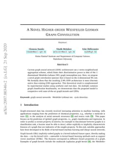A Novel Higher-order Weisfeiler-Lehman Graph Convolution