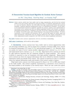 A Characteristic Function-based Algorithm for Geodesic Active Contours