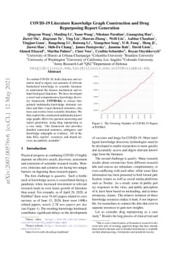 COVID-19 Literature Knowledge Graph Construction and Drug Repurposing
  Report Generation