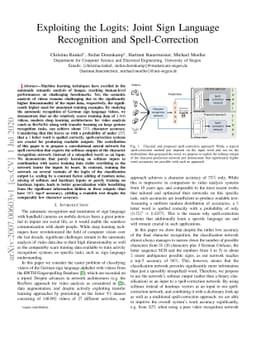 Exploiting the Logits: Joint Sign Language Recognition and
  Spell-Correction