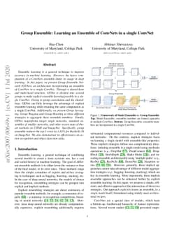 Group Ensemble: Learning an Ensemble of ConvNets in a single ConvNet