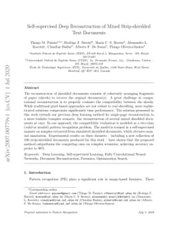 Self-supervised Deep Reconstruction of Mixed Strip-shredded Text
  Documents