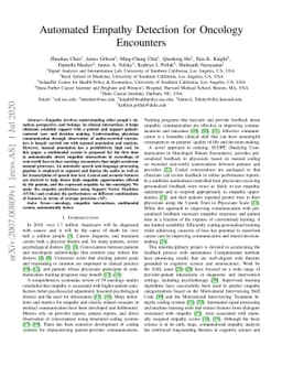 Automated Empathy Detection for Oncology Encounters