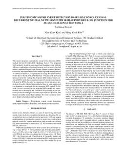 Polyphonic sound event detection based on convolutional recurrent neural
  networks with semi-supervised loss function for DCASE challenge 2020 task 4