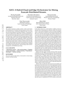 S2CE: A Hybrid Cloud and Edge Orchestrator for Mining Exascale
  Distributed Streams