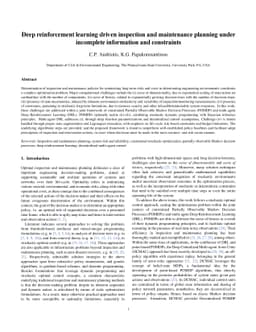 Deep reinforcement learning driven inspection and maintenance planning
  under incomplete information and constraints