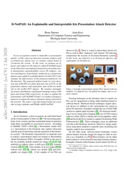 D-NetPAD: An Explainable and Interpretable Iris Presentation Attack
  Detector