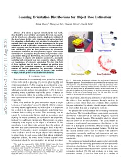 Learning Orientation Distributions for Object Pose Estimation