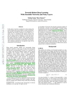 Towards Robust Deep Learning with Ensemble Networks and Noisy Layers