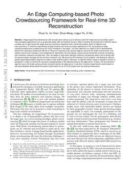 An Edge Computing-based Photo Crowdsourcing Framework for Real-time 3D
  Reconstruction