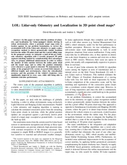 LOL: Lidar-Only Odometry and Localization in 3D Point Cloud Maps