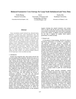 Balanced Symmetric Cross Entropy for Large Scale Imbalanced and Noisy
  Data