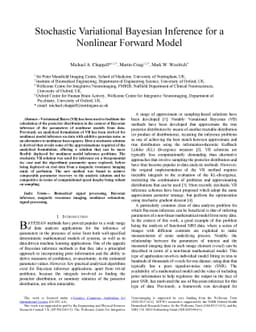 Stochastic Variational Bayesian Inference for a Nonlinear Forward Model