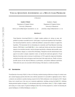 Visual Question Answering as a Multi-Task Problem