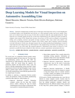 Deep Learning Models for Visual Inspection on Automotive Assembling Line