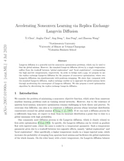 Accelerating Nonconvex Learning via Replica Exchange Langevin Diffusion
