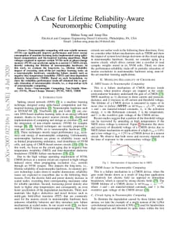 A Case for Lifetime Reliability-Aware Neuromorphic Computing