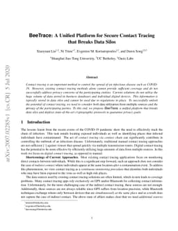 BeeTrace: A Unified Platform for Secure Contact Tracing that Breaks Data
  Silos