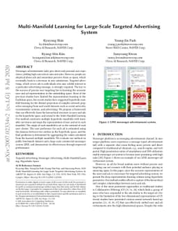 Multi-Manifold Learning for Large-scale Targeted Advertising System