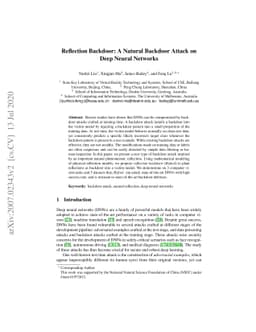Reflection Backdoor: A Natural Backdoor Attack on Deep Neural Networks