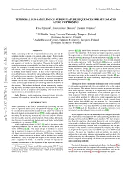 Temporal Sub-sampling of Audio Feature Sequences for Automated Audio
  Captioning