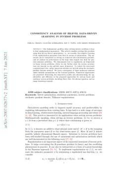 Consistency analysis of bilevel data-driven learning in inverse problems