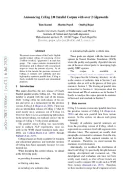 Announcing CzEng 2.0 Parallel Corpus with over 2 Gigawords