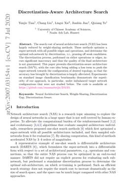 Discretization-Aware Architecture Search