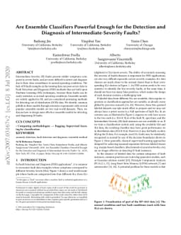 Are Ensemble Classifiers Powerful Enough for the Detection and Diagnosis
  of Intermediate-Severity Faults?