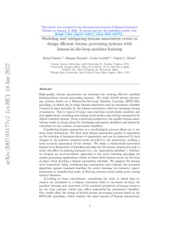 Modeling and mitigating human annotation errors to design efficient
  stream processing systems with human-in-the-loop machine learning
