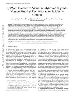EpiMob: Interactive Visual Analytics of Citywide Human Mobility
  Restrictions for Epidemic Control