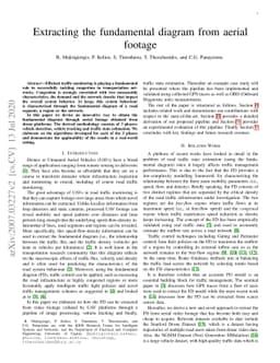 Extracting the fundamental diagram from aerial footage