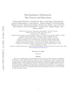 Benchmarking in Optimization: Best Practice and Open Issues