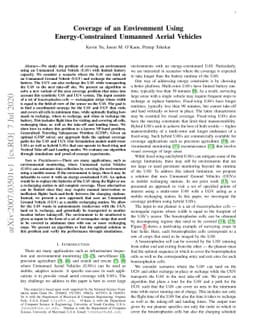 Coverage of an Environment Using Energy-Constrained Unmanned Aerial
  Vehicles