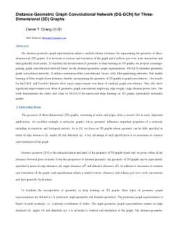 Distance-Geometric Graph Convolutional Network (DG-GCN) for
  Three-Dimensional (3D) Graphs