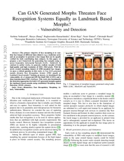 Can GAN Generated Morphs Threaten Face Recognition Systems Equally as
  Landmark Based Morphs? -- Vulnerability and Detection