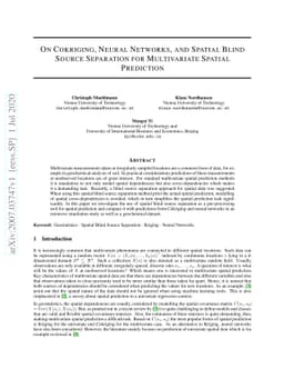 On Cokriging, Neural Networks, and Spatial Blind Source Separation for
  Multivariate Spatial Prediction