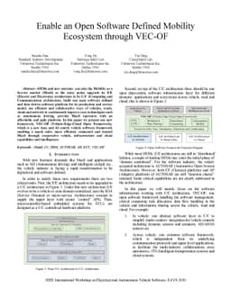 Enable an Open Software Defined Mobility Ecosystem through VEC-OF