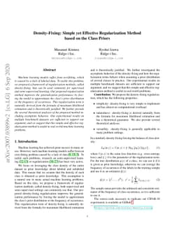 Density Fixing: Simple yet Effective Regularization Method based on the
  Class Prior