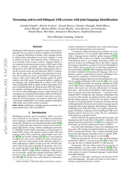 Streaming End-to-End Bilingual ASR Systems with Joint Language
  Identification